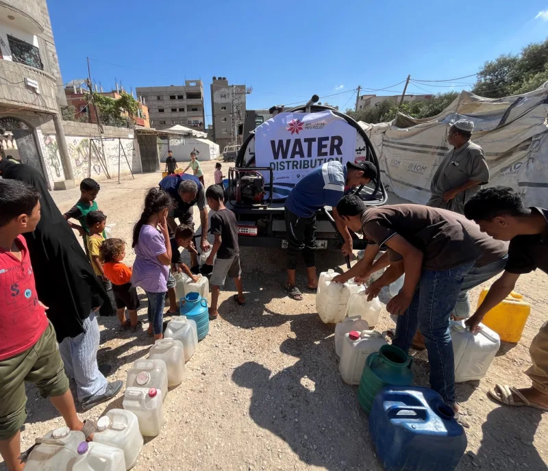 Safe water distribution, Gaza Strip